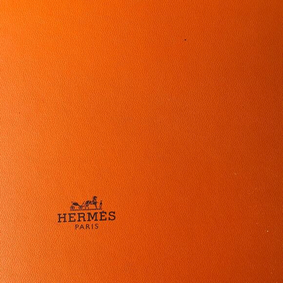 Hermes Scarf Gift Box Empty Orange Cardboard Paris France Storage Tissue Paper - Picture 8 of 11